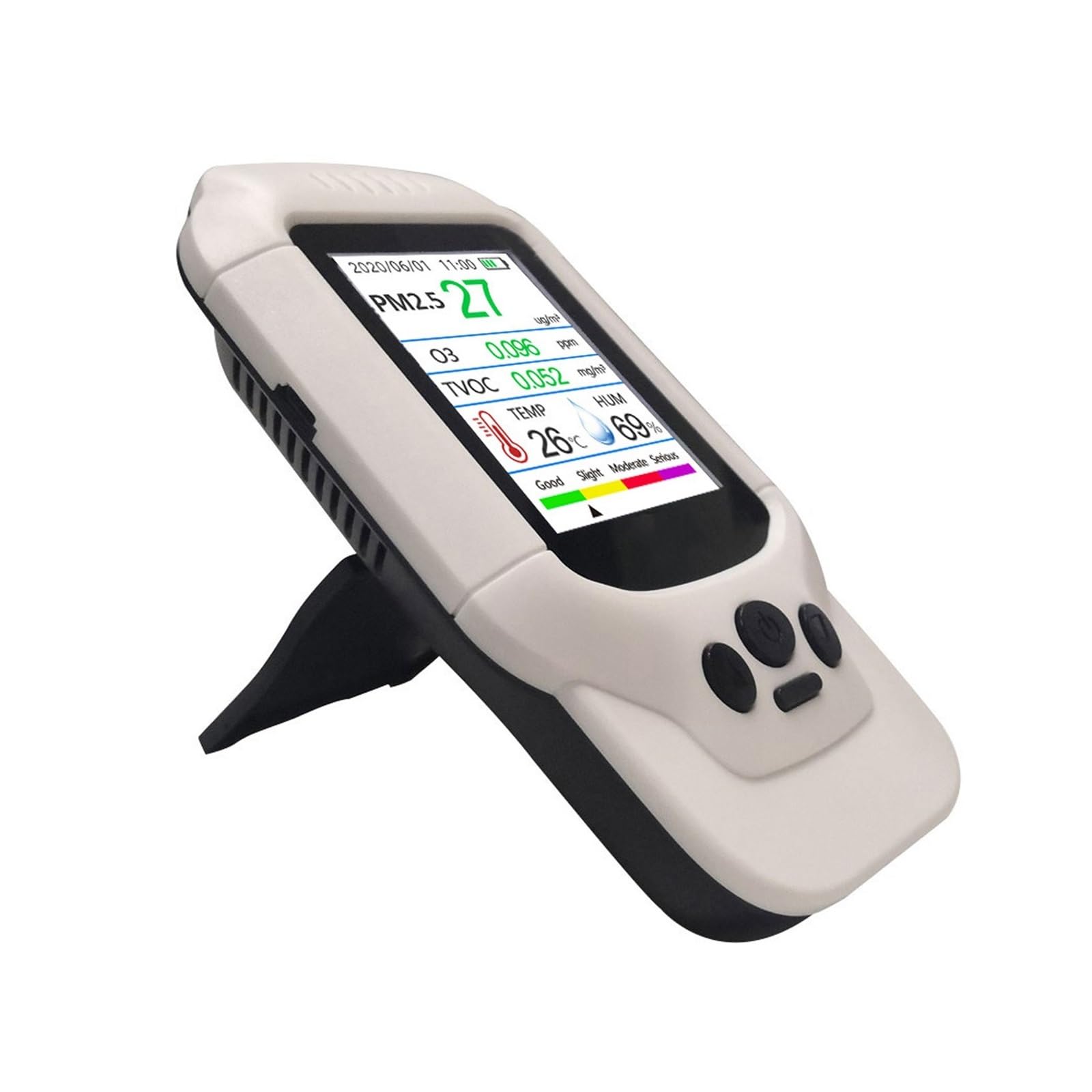 Contador Profesional de partículas de Polvo, Detector de Gas Multifuncional Inteligente O3 medidor de ozono Sensor de Calidad del Aire TVOC PM2.5 PM1.0 PM10 0-5ppm O3 Tester
