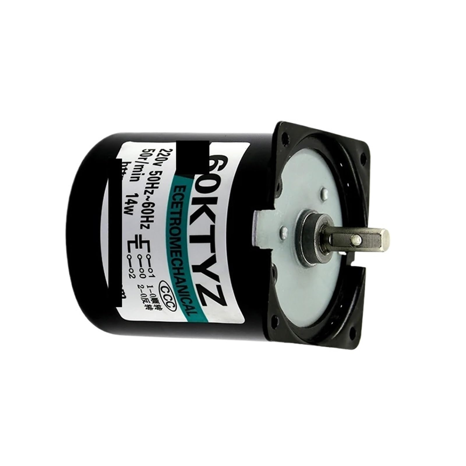 MUYTQAERG Synchronous Motor 60KTYZ AC 220V Center Shaft Slow Speed Machine 14W 2.5rpm-80rpm Permanent Magnet synchronous(220V 20rpm)
