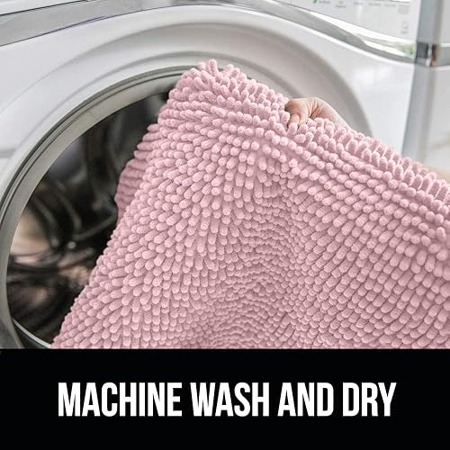 Miniatura 7 de Gorilla Grip - Juego de tapetes peludos de chenilla contorneados de lujo para el área de baño, extra suaves, duraderos y absorbentes, se pueden