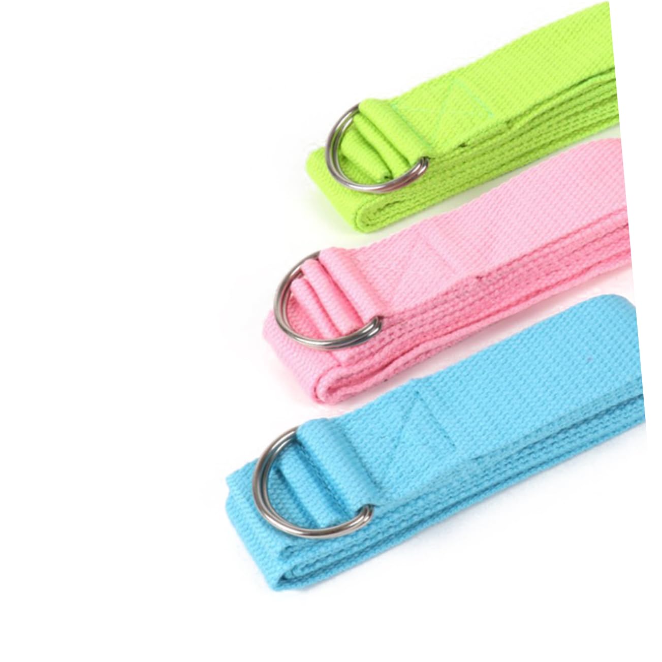 HEMOTON Yoga Stretching Strap Soft Cotton Metal Buckle for Fitness Portable (sky)