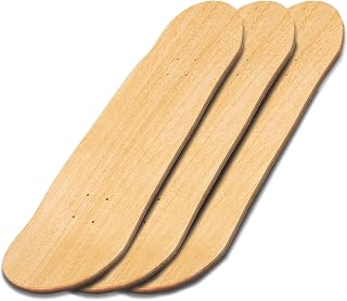 ROKENPOY 3 Pack Blank Skateboard Decks 31x8 Inch 7-Ply Maple Wood - DIY Custom Painting, Wall Art & Replacement Decks