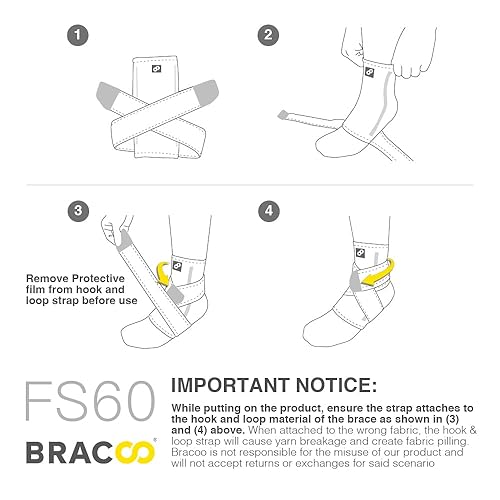 Vista 9 de Bracoo Paquete de 2 tobilleras de compresión para mujeres y hombres, correa ajustable de soporte de tobillo para esguinces, fascitis plantar, alivio