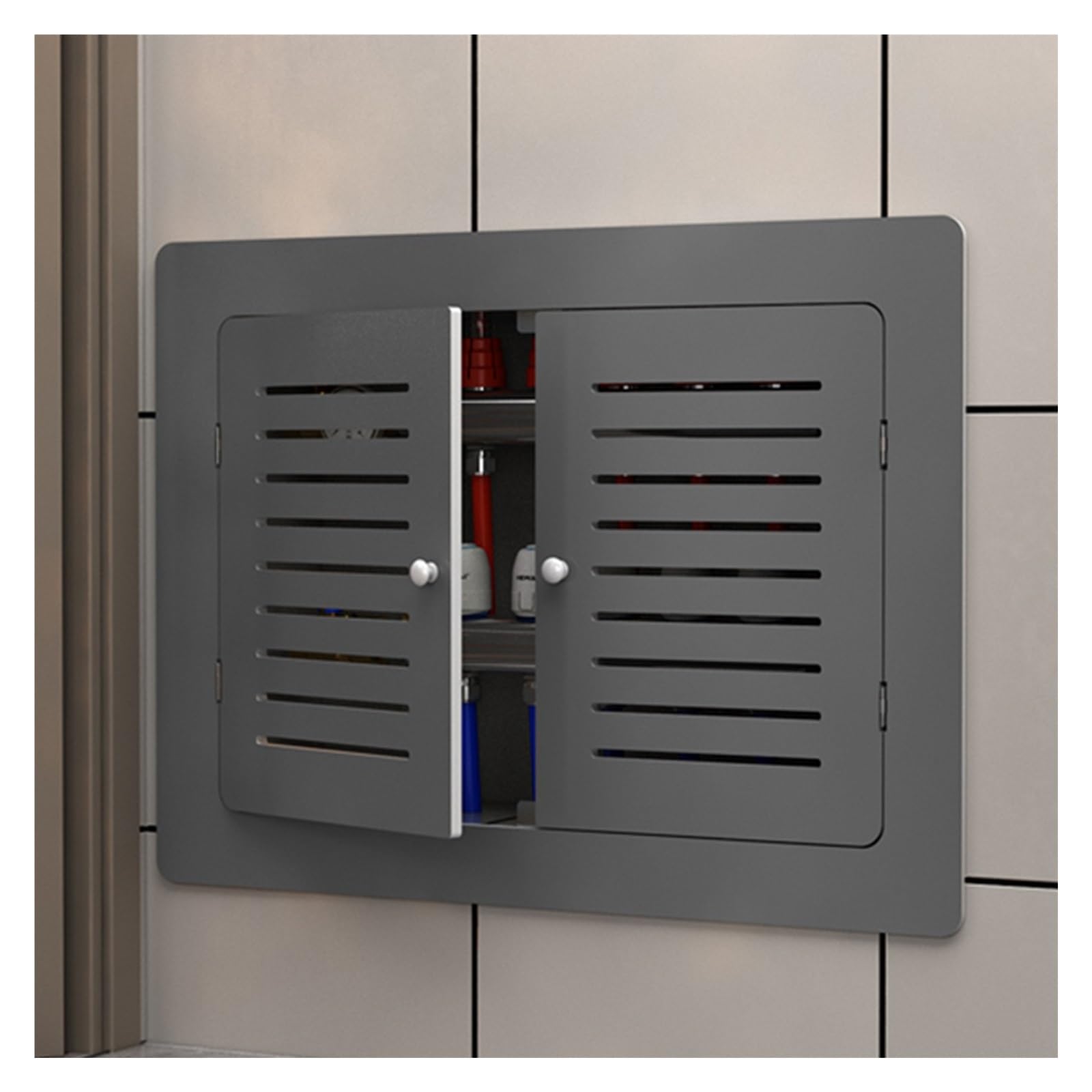 OIFAODAO Stainless steel access door， Stainless Steel, Vent Electric Access Meter Hole Box Door Plate for Bathroom Kitchen Outdoor BBQ Island(24x8in)
