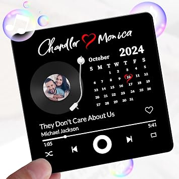 Personalized Music Fridge Magnet Custom Album Fridge Magnet with Built-in Music Player Funny Refrigerator Magnet Unique Present for Lover Mom Couples Music Lovers Style10