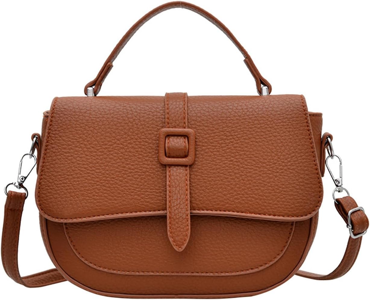 WITERY Crossbody Bags for Women Small Saddle Purse Satchel Vegan Leather Flap Cross Body Purse Shoulder Handbag Cute Purse
