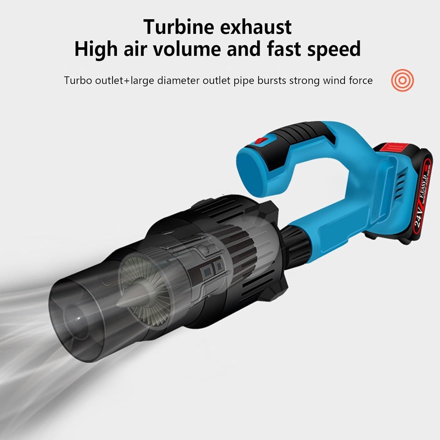 Brushless Cordless Leaf Blower 21V 600W Portable Garden Vacuum with 2 Batteries & Charger, Lightweight Lawn Sweeper