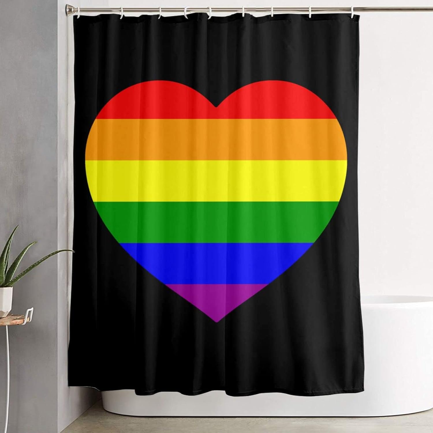 TZT National Emblem of The Czech Republic Shower Curtains with Hooks Waterproof Bathroom Screen Decor Set 60 X 70 in for Home/Hotel