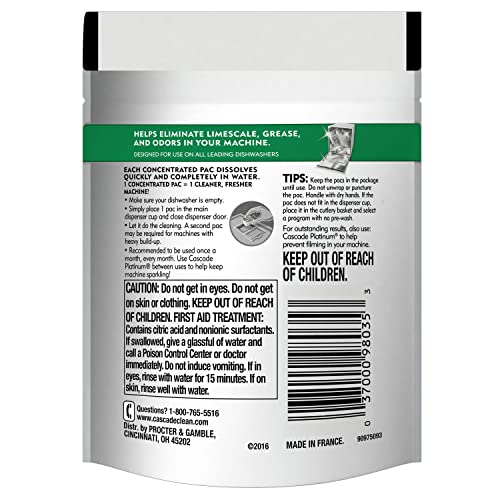Cascade Platinum Dishwasher Cleaner, 6 count - image 3