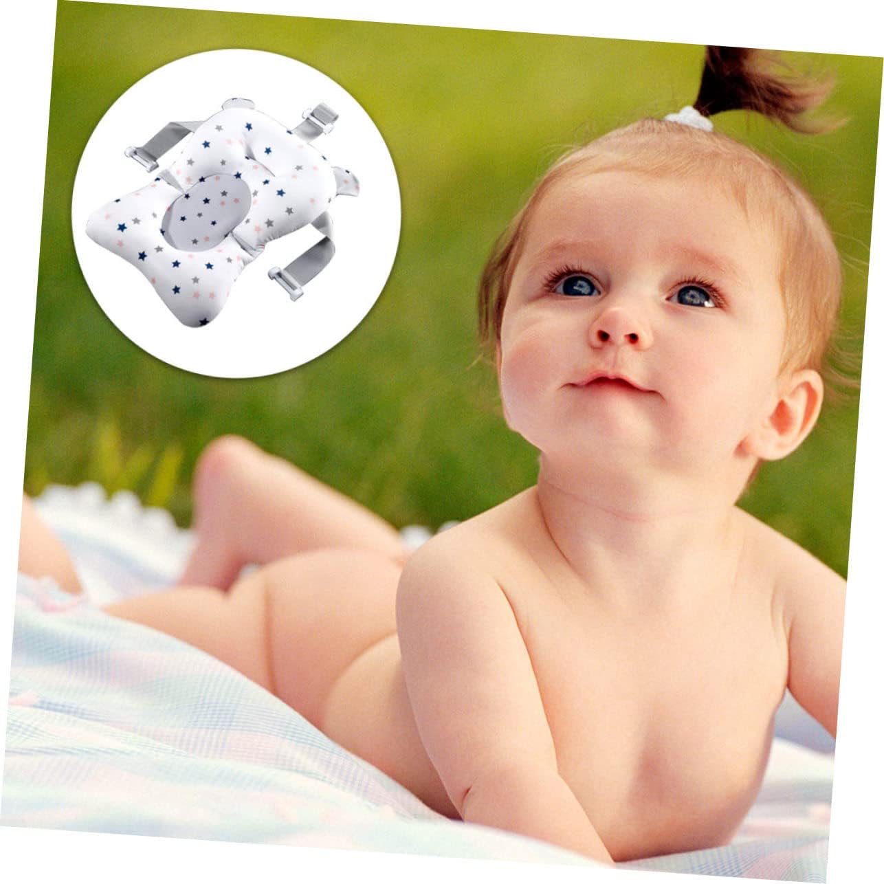 Healifty Bath Seat Support Floating Pad Mesh Newborn Tub Sling Cushion Breathable Non Slip Cradle for Bathtub Bathing Relaxation and Safety
