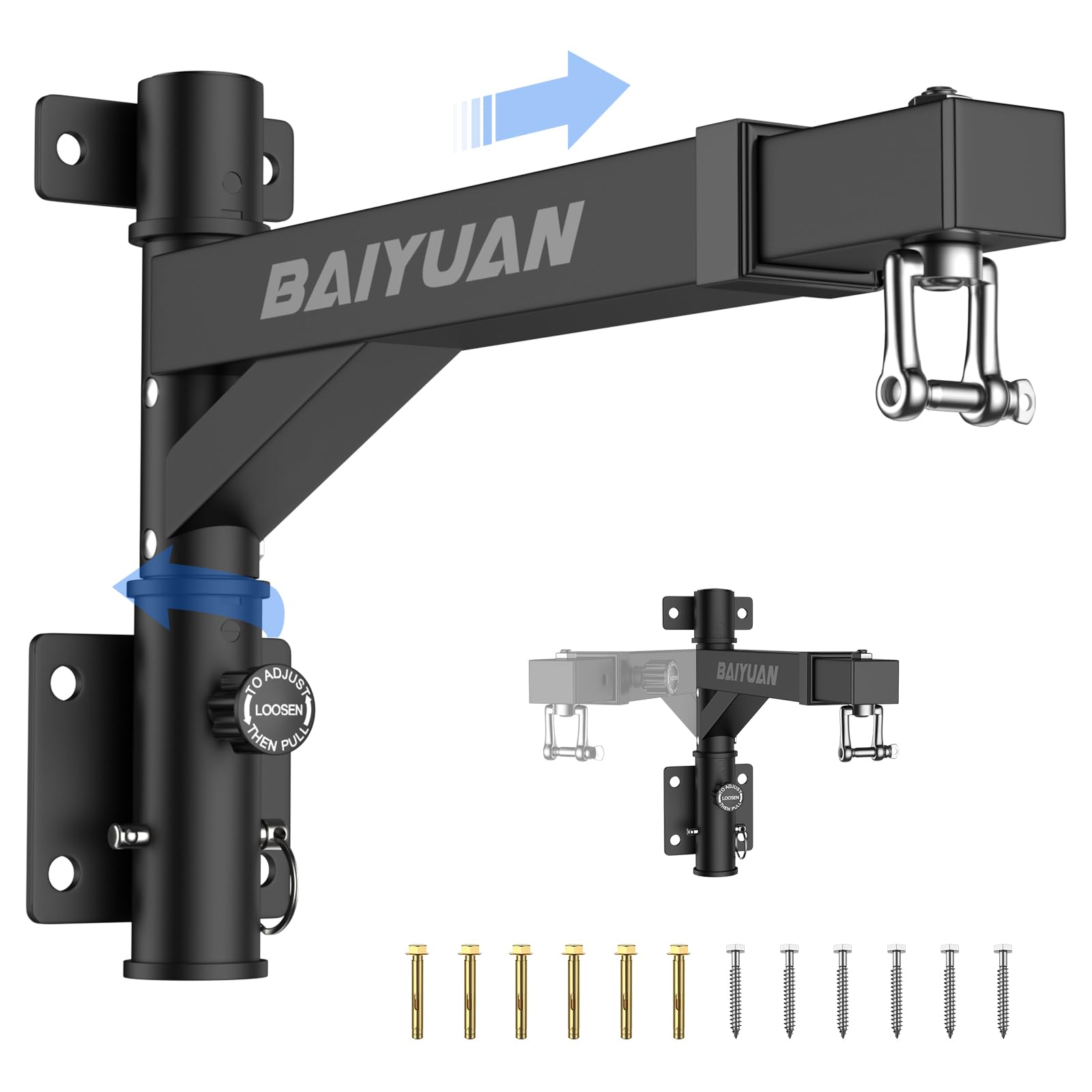 Heavy Bag Hanger - Wall Mount Punching Bag Hanger, Adjustable Heavy-Duty Boxing Bag Wall Bracket, Punching Bag Mount Stand for Home or Gym, for