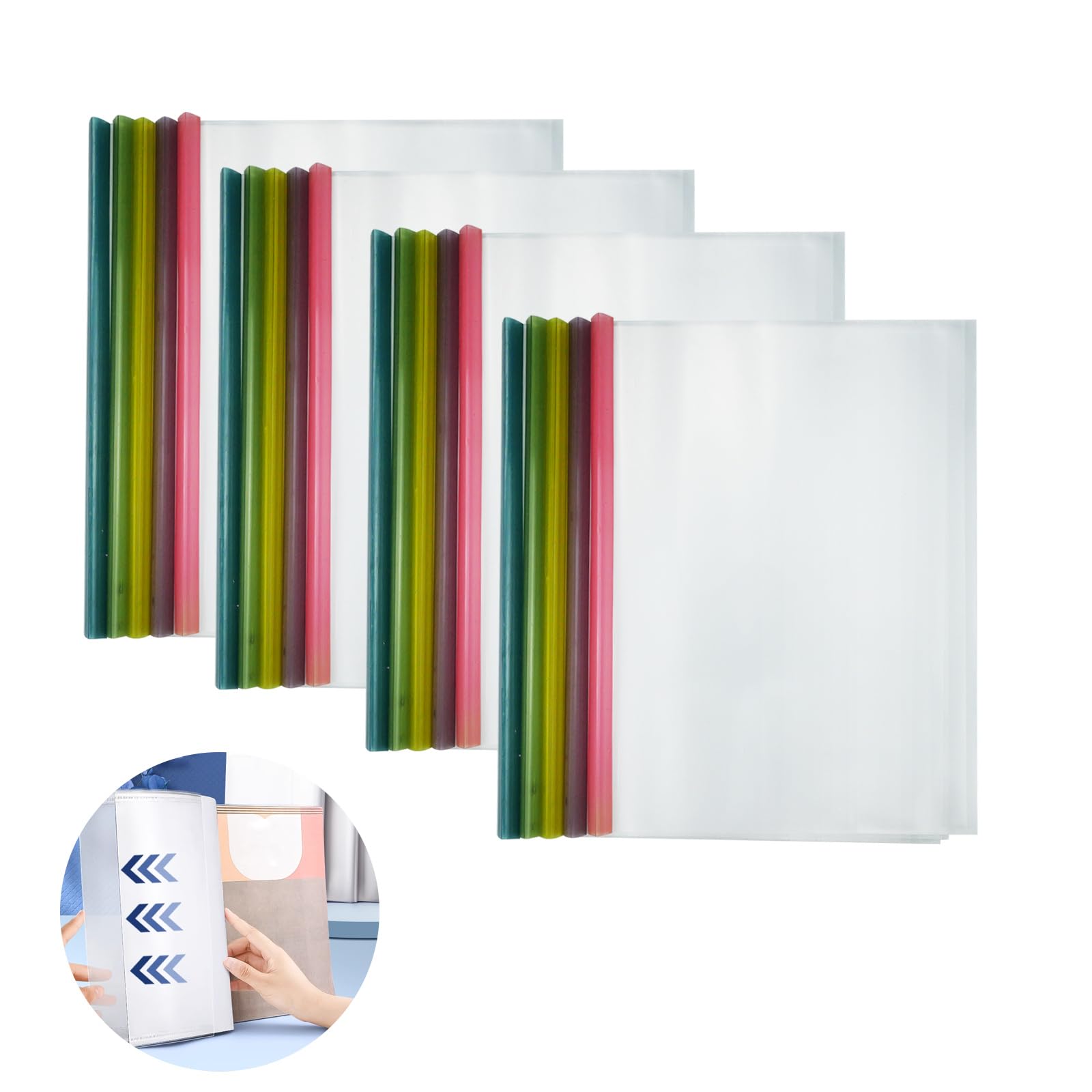 hocadon 20Pz Fundas para Libros A4 Cubiertas de Libros Transparentes 30,5x21cm Espesar las Cubiertas de Libros Impermeables Transparentes para Libros, Libros Escolares y Cubiertas del Libros