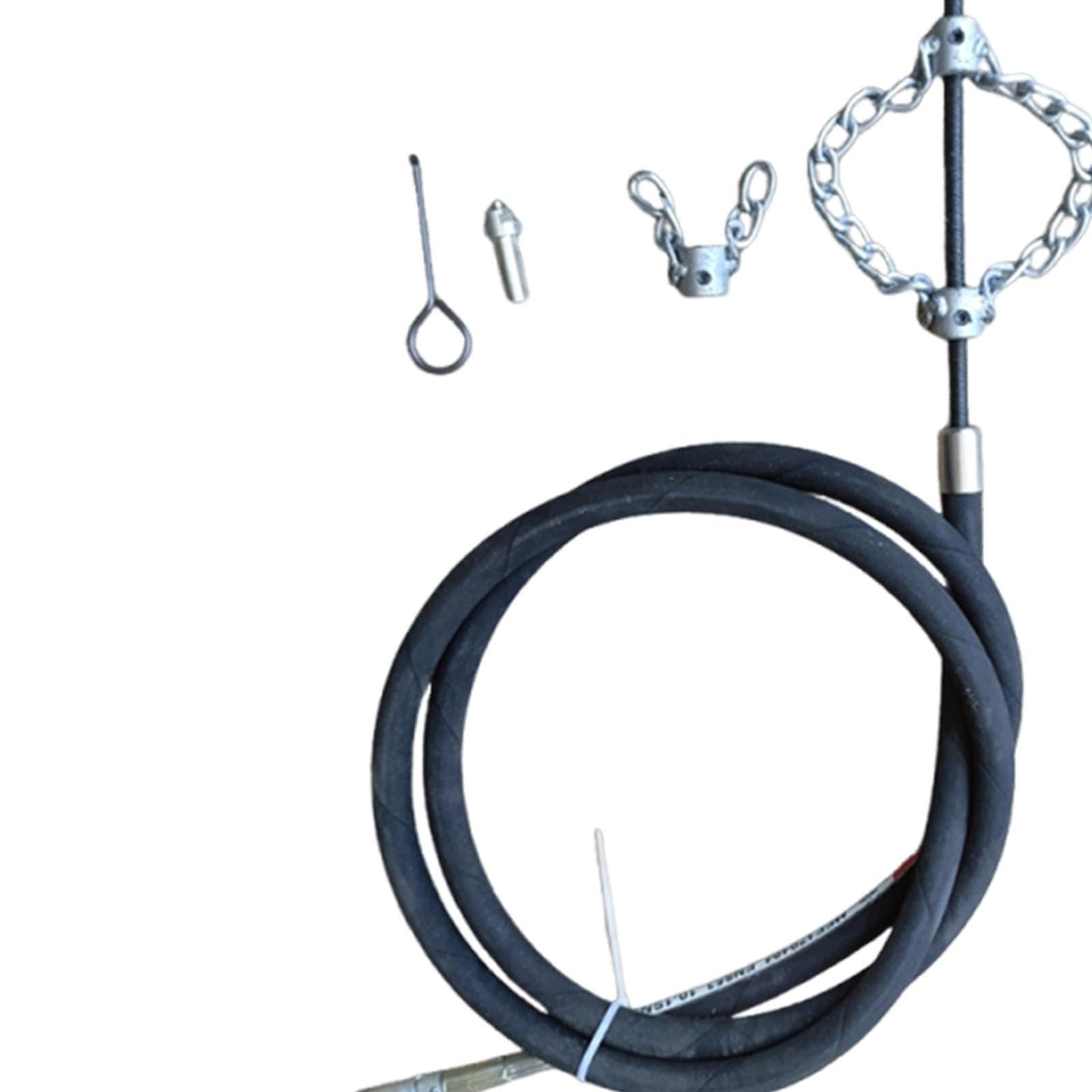 Fenteer Desatascador de desagües con cable, limpiador de tuberías con taladro, herramienta flexible para desatascar fregaderos, desatascador de desagües para, 5 Metros
