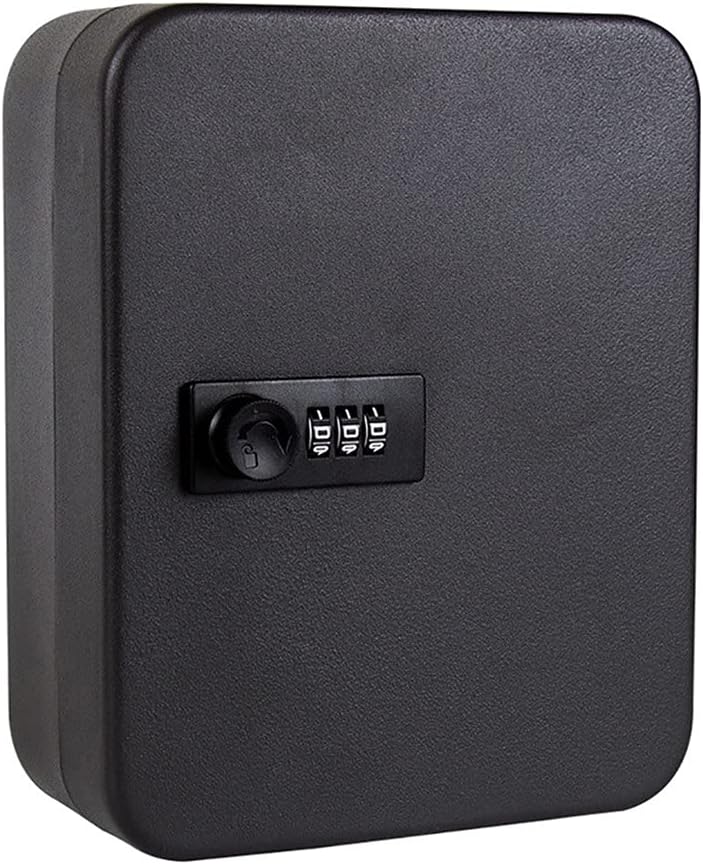 JSEIAJB Home Combination Lock Password Resettable Code Storage Cabinet Key Safe Box Car Indoor Outdoor Organizer Wall Mounted Metal