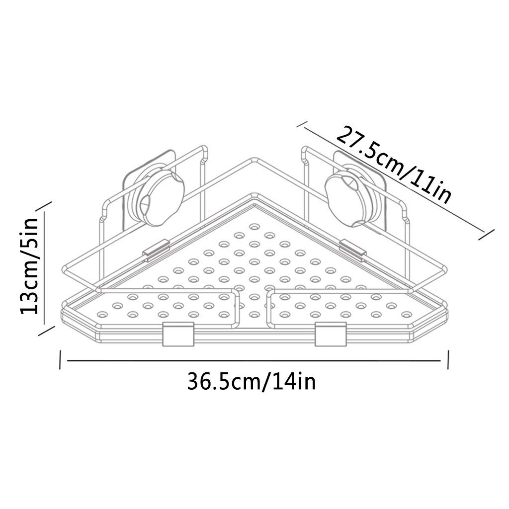 Scaffali da Bagno squisiti Scaffale da Bagno Scaffale da Bagno, Cestino Triangolare da Cucina con Doccia a Parete, Installazione Semplice, Scaffale portaoggetti da Balcone