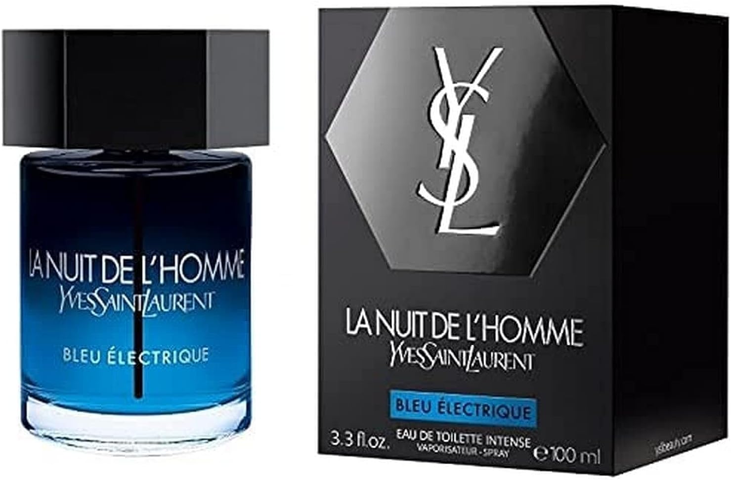 Yves Saint Laurent YSL La Nuit De L'Homme Bleu Electrique Intense For Him EDT 100 ml (Pack of 1)