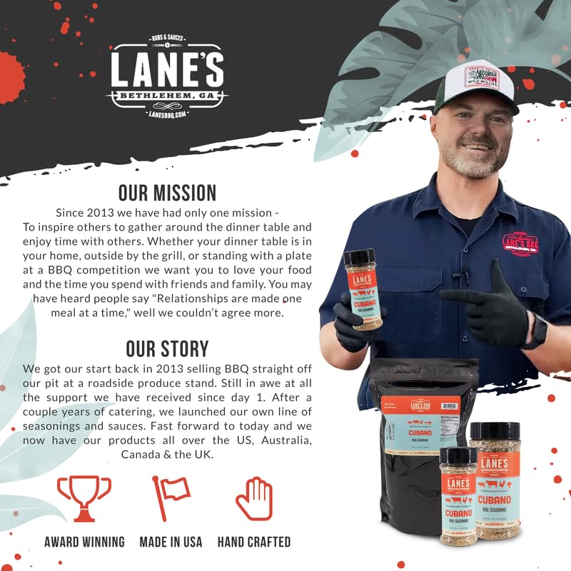 Miniatura 7 de Lane's Mezcla de condimentos cubanos cubanos, mezcla de especias cubanas totalmente natural, sabor perfectamente equilibrado para tus hamburguesas