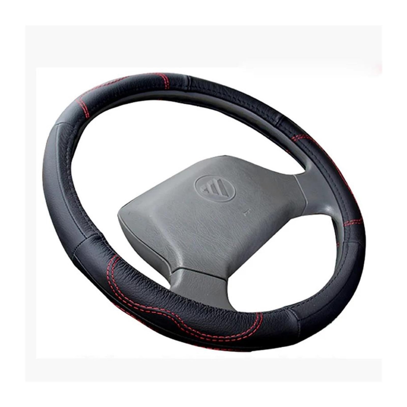 Lenkradschoner Auto-Lenkradbezug, Leder-Lenkradbezüge Für Auto, Bus, LKW, 36, 38, 40, 42, 45, 47, 50 cm Durchmesser Lenkradbezug (Color : 47cm)