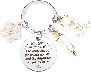 Hoosmoon Nurse Keychain & Gift Basket Stuffers - Accessories for Work, Graduation, Nurses Week, Easter & Christmas Gifts