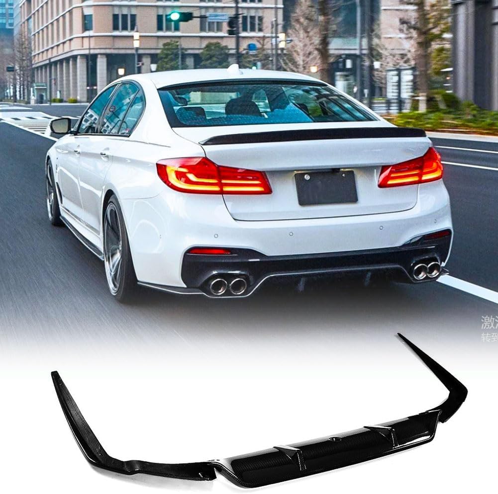 G30 Gloss Black Rear Diffuser for BMW 5 Series G30 G38 M Sport 2017-2020 Fiberglass Rear Bumper Lip Lower Bumper Lip Spoiler Body Kit