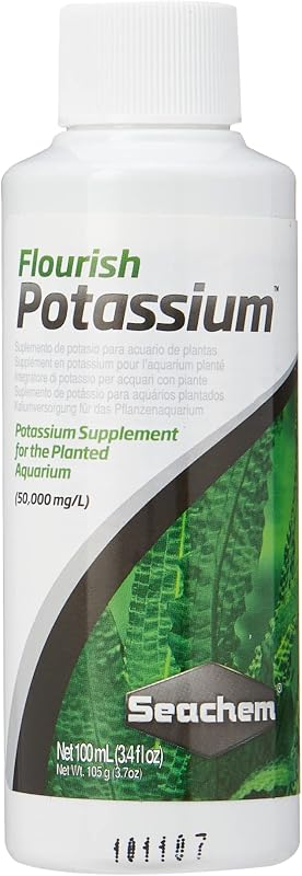 Flourish Potassium Seachem – Suplemento de Potássio para Aquário Plantado, 100 mL