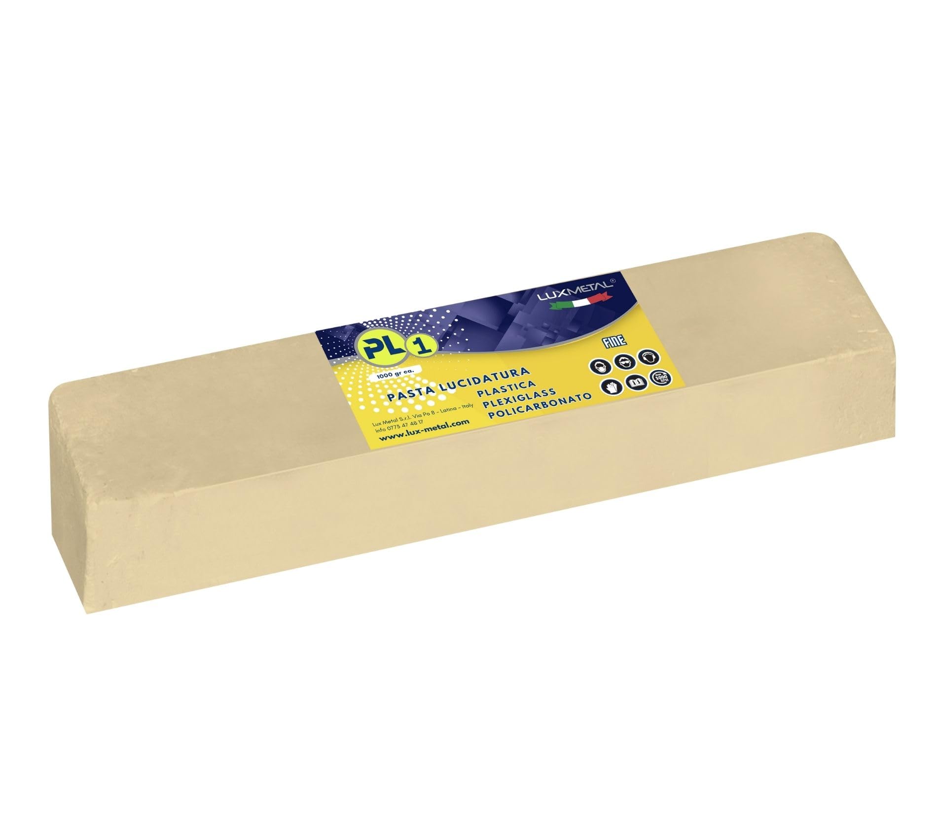 Lux Metal - Pâte abrasive PL1 300 gr Fine Polissage Plexiglass Transparent Renouveler Phares Auto
