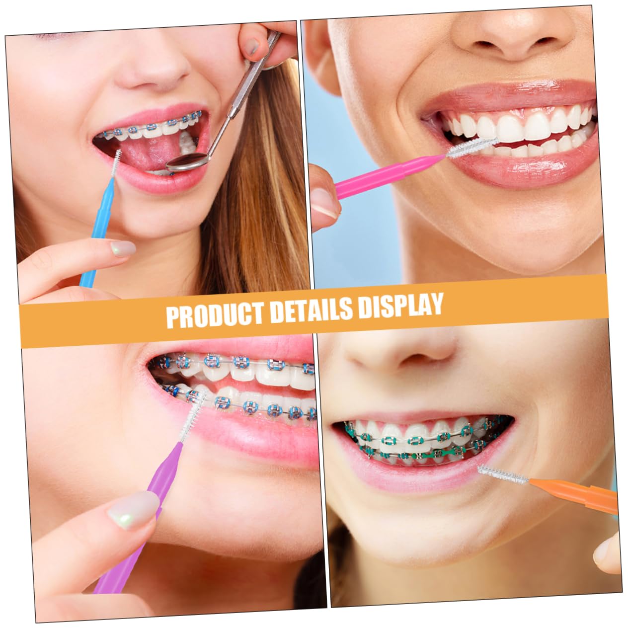 GLEAVI 250pezzi Spazzolino Interdentale Per Apparecchi Ortodontici Da Vari Strumento Portatile Per Pulizia Ottimale Dei Denti e Rimozione Dei Residui Alimentari