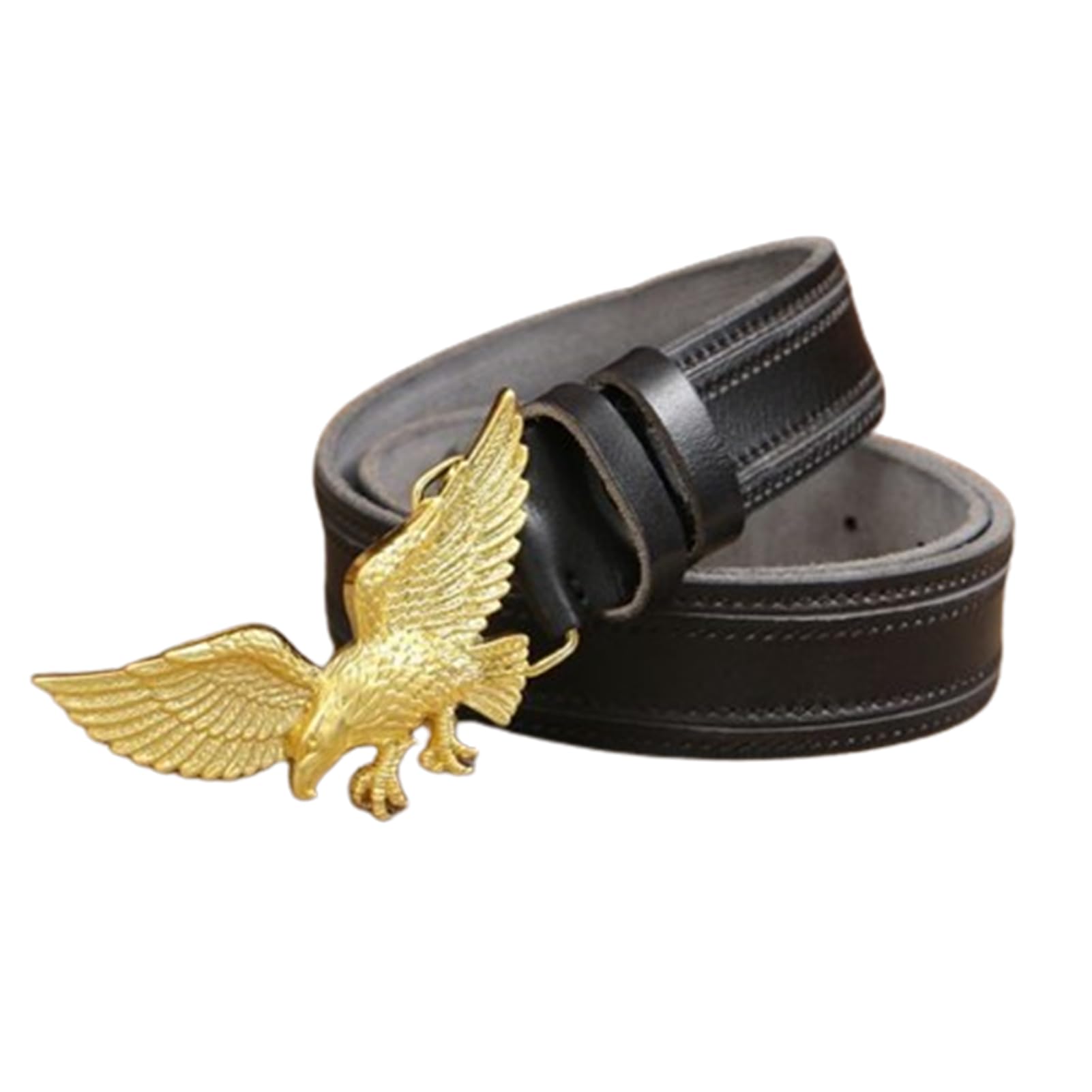 Cintura Da Uomo E Donna In Pelle Con Fibbia Western Incisa Aquila Volante - Cowboy, Cowgirl Country