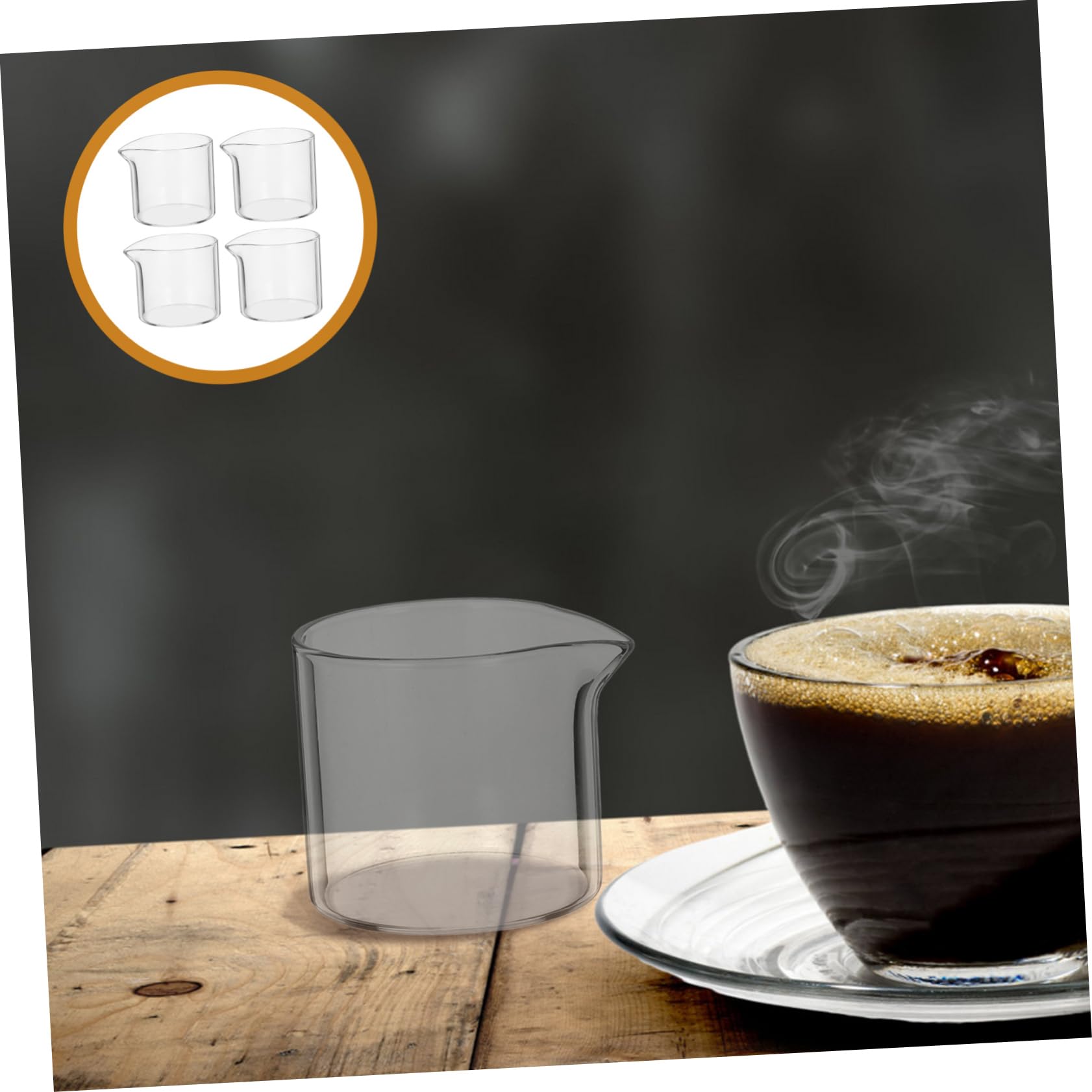 BESTonZON 4 piccole caraffa per il latte in, 110 ml, per il latte, in, per il caffè, per salse, per il latte, per il cappuccino