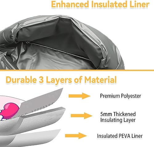 Miniatura 21 de Lonchera para gatos para niños, pequeñas bolsas de almuerzo aisladas, bonita lonchera reutilizable para mujeres, bolsas de almuerzo congelables 3-1