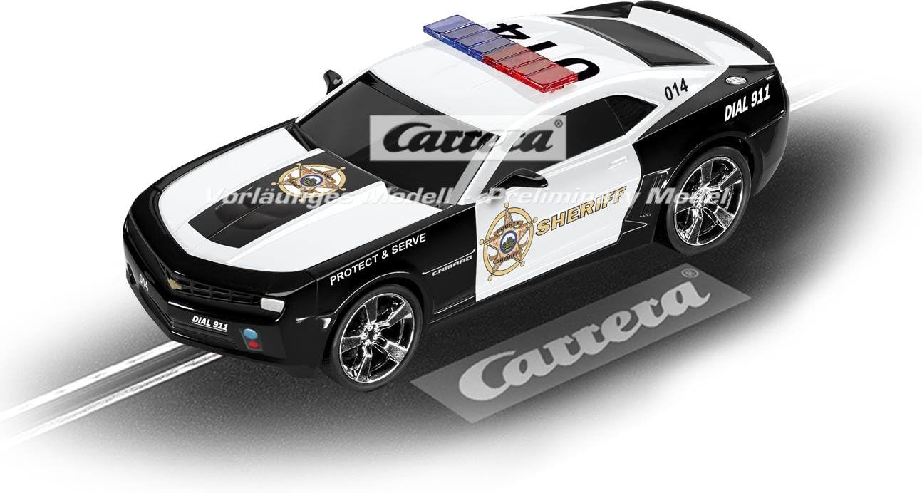 Carrera GO!!! 20064031 2015 Chevrolet Camaro ZL1 "Sheriff" 1:43 Scale Slot Car, With Flashing Lightbar, Suitable For Ages 6 Years+