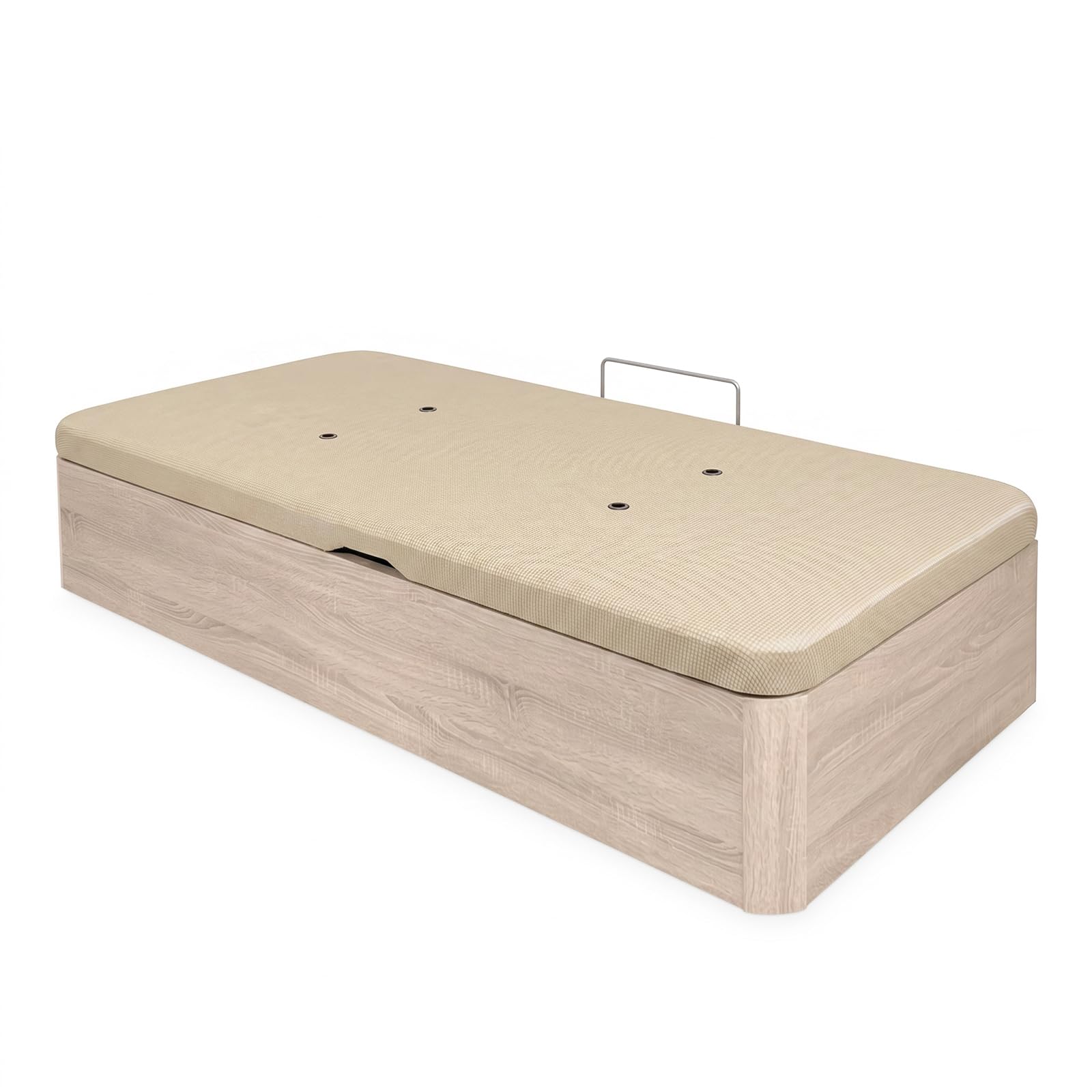 DUÉRMETE ONLINE - Canapé Abatible Lateral Cambria 90x190 cm, Gran Capacidad de Almacenaje, Estructura Súper Reforzada, Tapa 3D Transpirable, Incluye Subida a Domicilio
