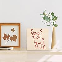 Vista 5 de EXCEART 10 piezas de hojas de madera sin terminar sin pintar hechas a mano, piezas cuadradas de madera, tablas de rebanadas de madera