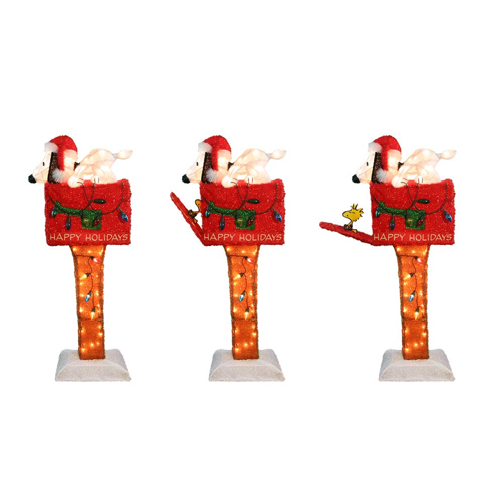 Animated snoopy mailbox christmas decoration Clearance