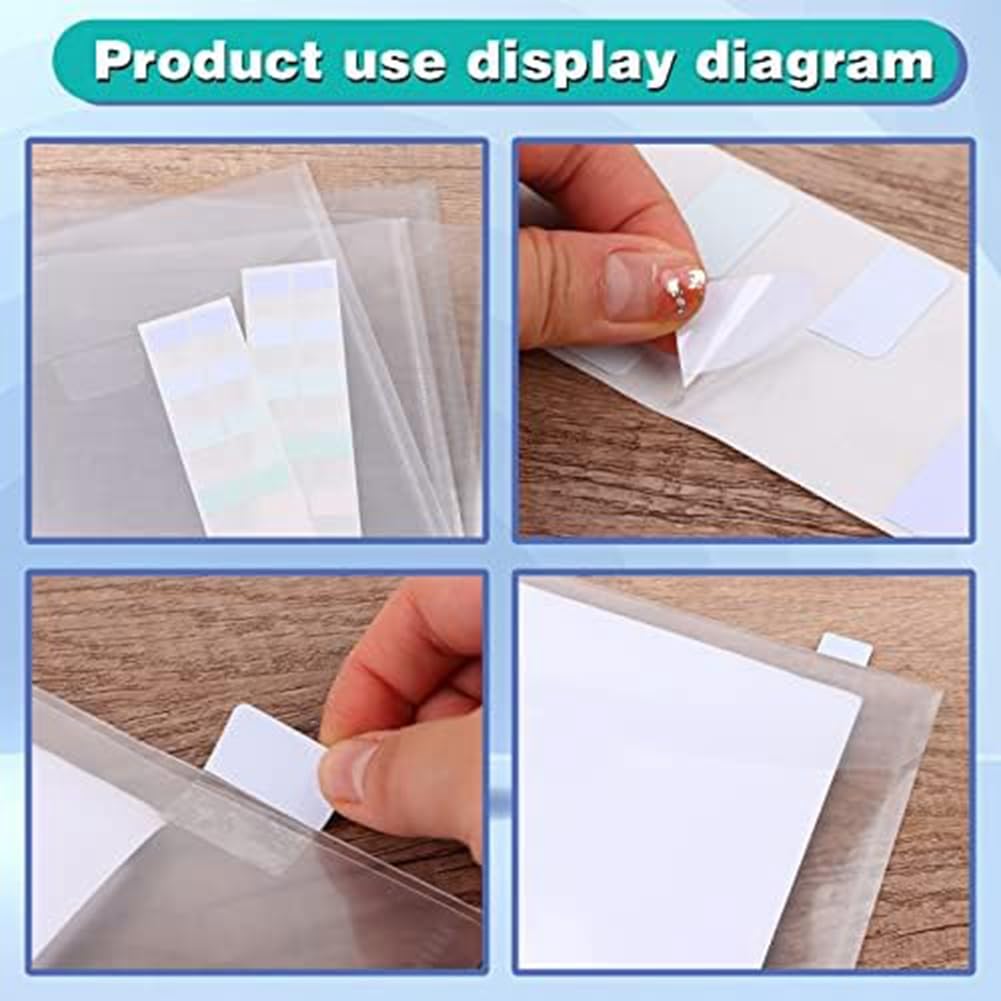50-częściowy organizer do przechowywania papieru do scrapbookingu, przezroczysty organizer na papier do scrapbookingu, 120 samoprzylepnych zakładek do przechowywania papieru do scrapbookingu