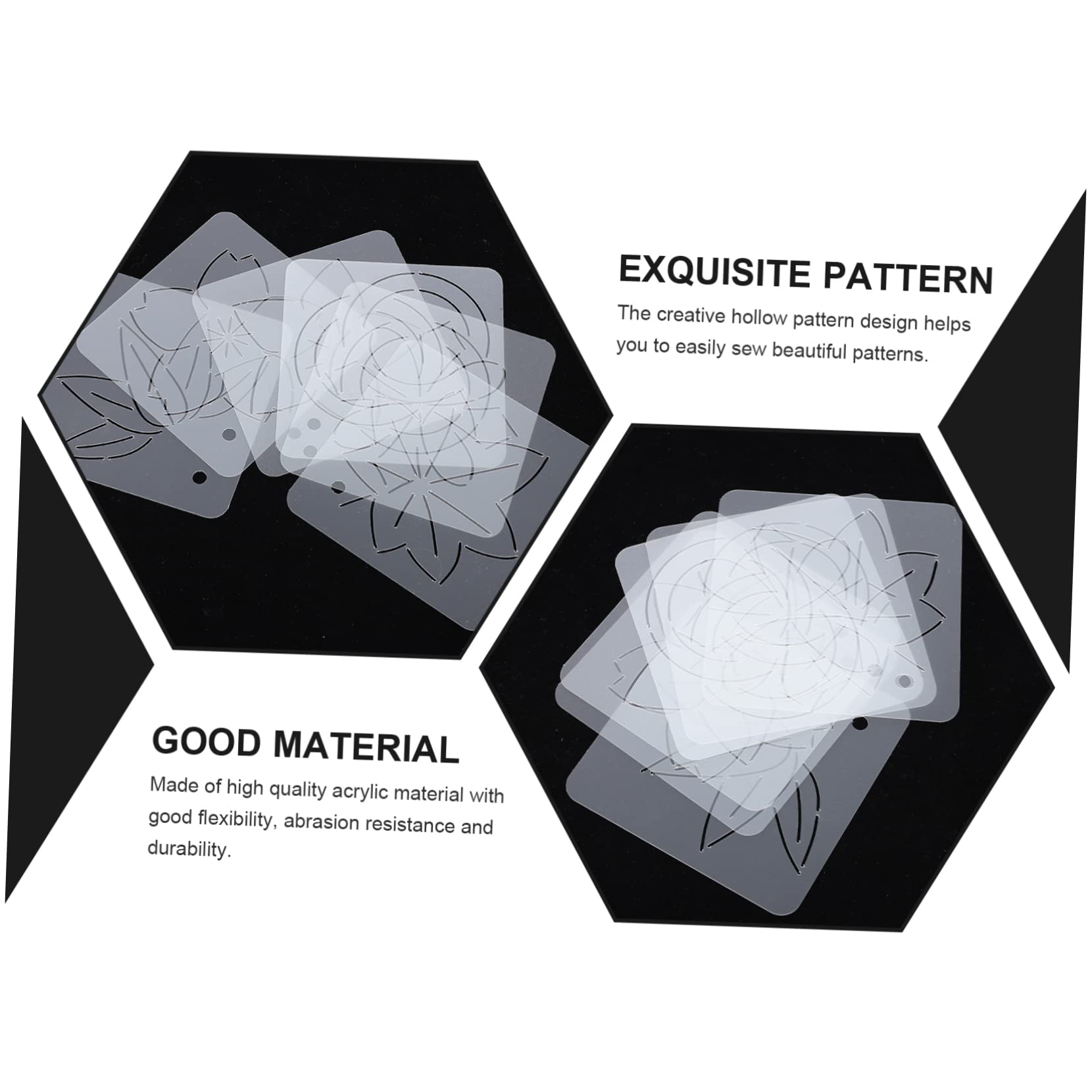 TEHAUX 30piezas Plantillas Acrílicas De Acolchado De Herramientas De Costura Para y Patchwork Accesorios Para Manualidades Diy