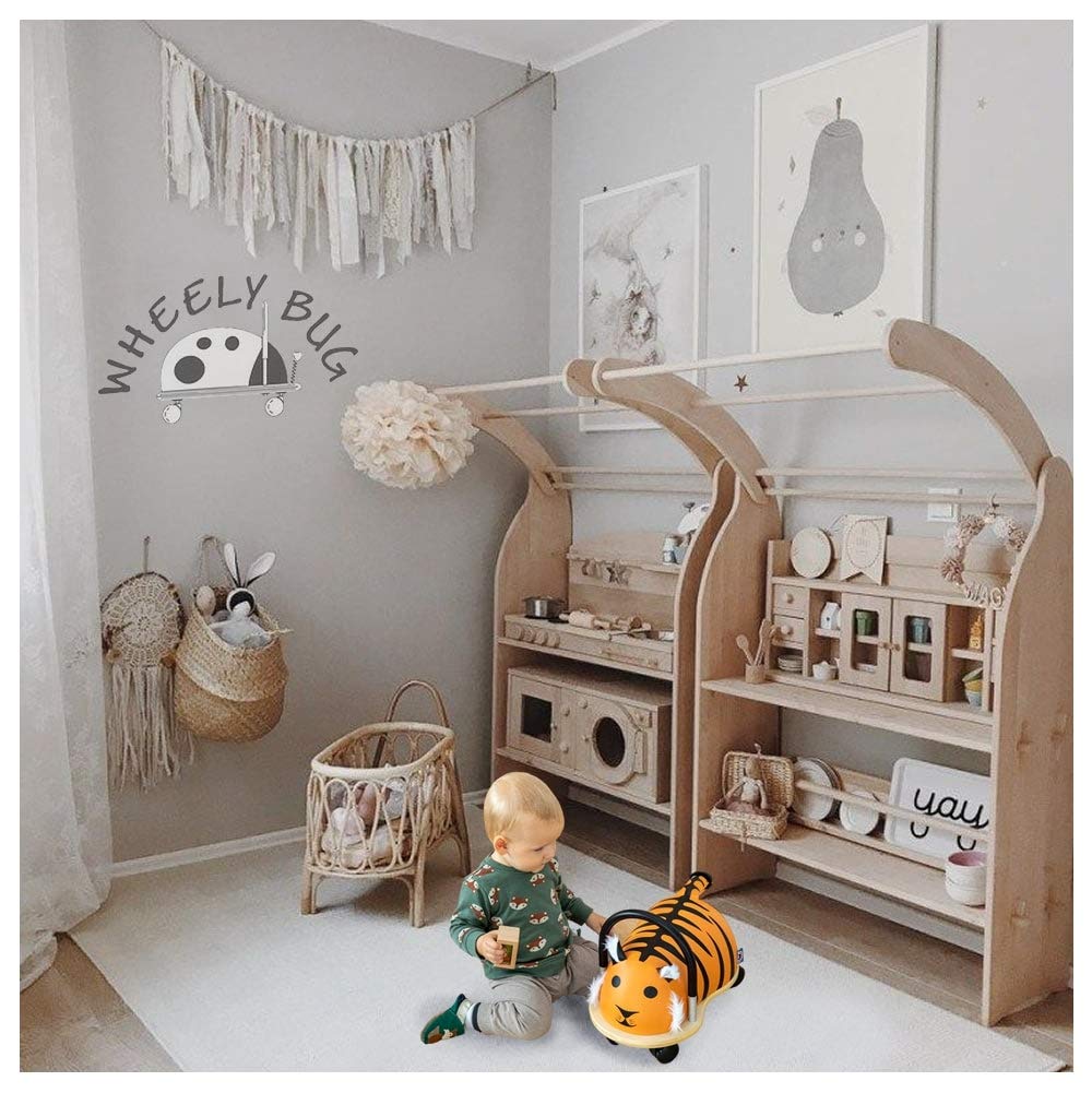 Wheelybug Rutscher Kinderfahrzeug 3+ groß 51110 Tiger +Eisbär | Rutschfahrzeug, Bürostuhlrollen Holzkorpus Indoor Rollen Kinder Oma Opa