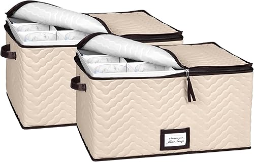 Hold N Storage Juego de 2 vasos de vino con divisores cada uno tiene capacidad para 12 copas de vino de tamaño estándar de hasta 10 pulgadas de