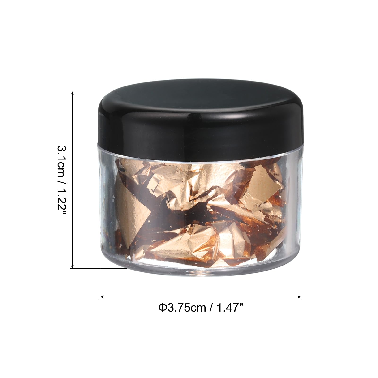 PATIKIL Gold Foil Flakes for Resin 10Bottles/10Gram Gold Leaf Flakes Metallic Gold Foil Flakes with Tweezers for Nail Design Craft Painting Jewelry Making - Image 2