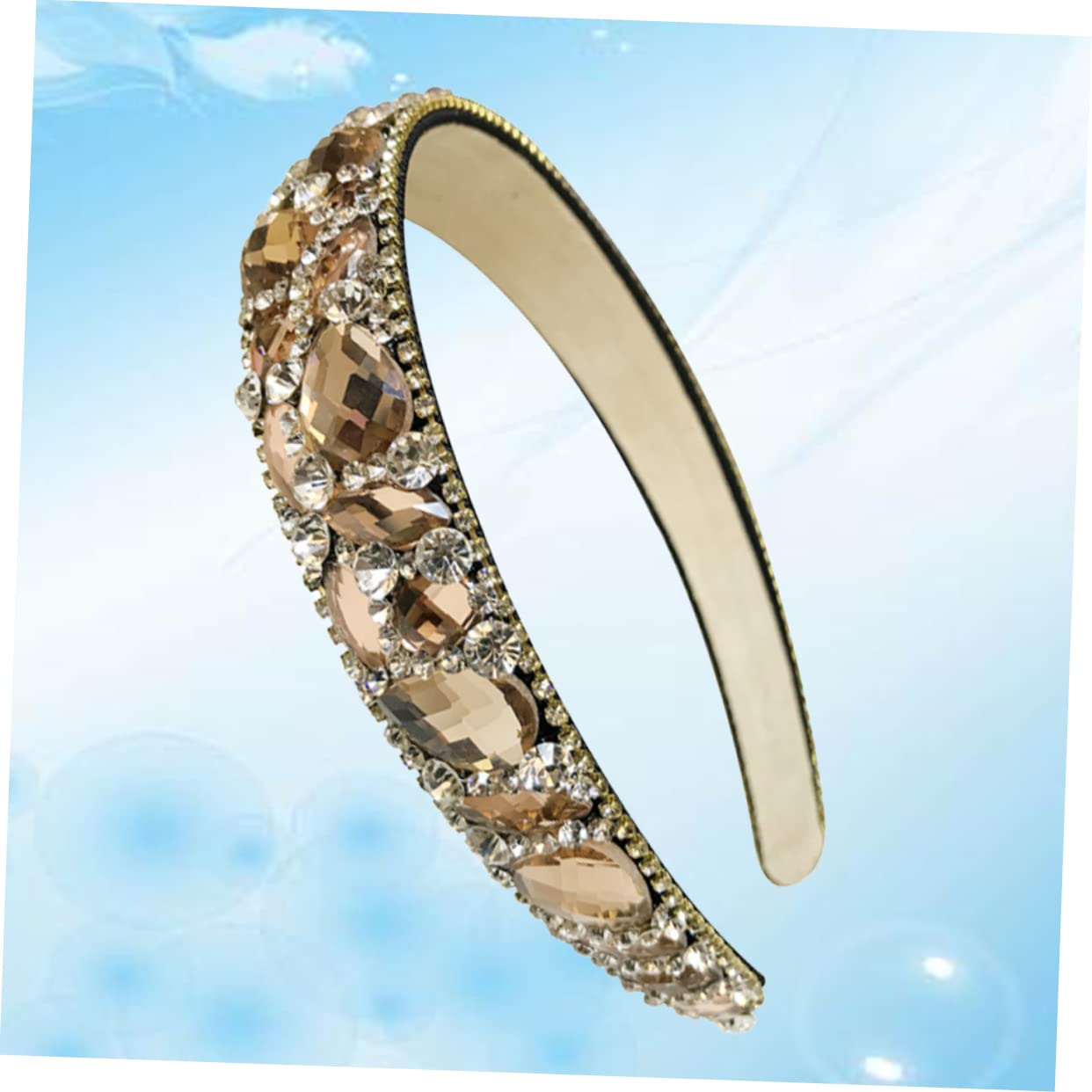 Beaupretty 3 Piezas Diademas Anchas y Duras Diadema De Mujer Banda Para El Cabello Con Diamantes De Imitación Coleteros Para Cabello De Mujer Diademas Lisas Anchas Perder Corea Del Sur Boda