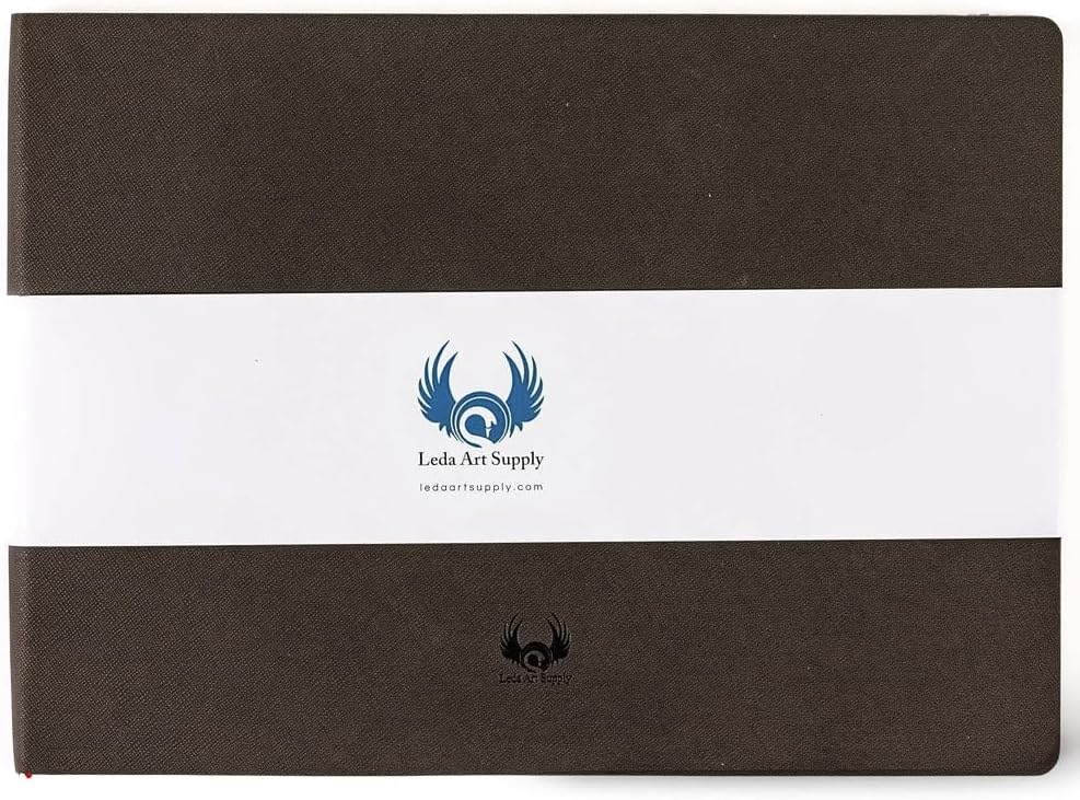 Landscape Sketchbook 8.25" x 11.25" Flat Flexible Sketchbook for Artists Ink Watercolor Pen Pencil 160 Pages Tear Resistant Pages Size Landscape Leda Art Supply