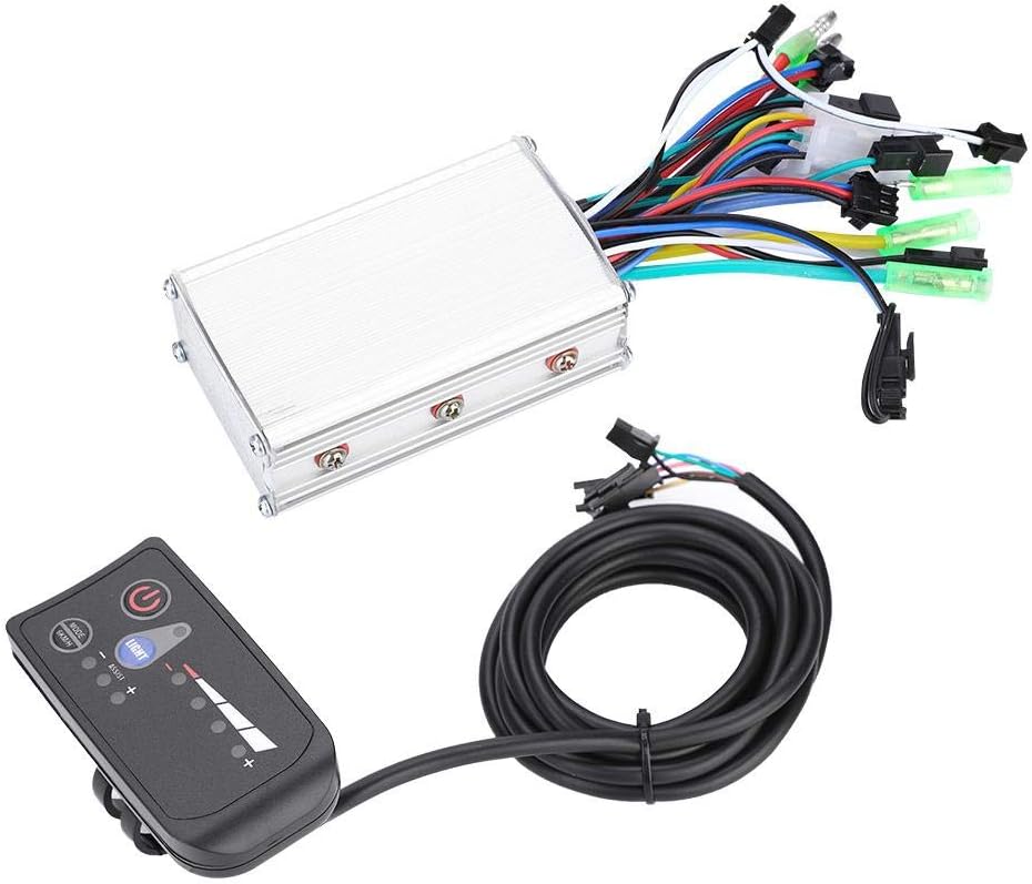 Jadeshay Ebike Controller 36V E Bike Regulator Speed Controller LED Display Panel Electric Bicycle Kit Fit for Brush and Brushless Motor,Power 250W/350W Adjusted Automatically According to the Motor