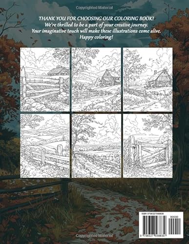 Rustic Country Autumn Adult Coloring Books: Rustic Country Autumn Beauties Of Nature Coloring Pages