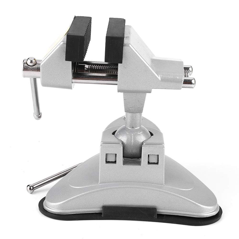 Pinces à ventouse pour étau, mini à ventouse de table, rotative à 360 ° en alliage d'aluminium de table à de largeur de mâchoire de 70 mm pour la menuiserie d'établi