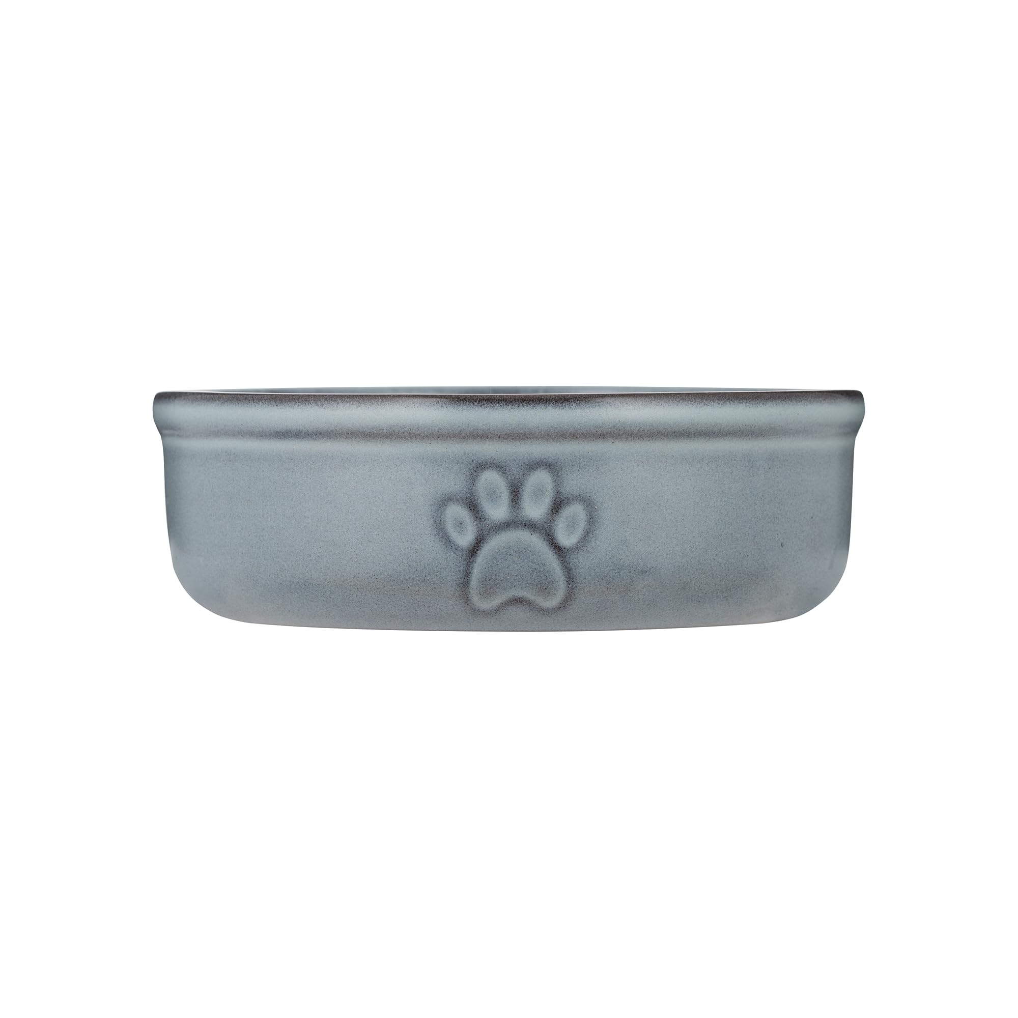 Mason Cash Reactive Paw Medium Dog Bowl, 15cm Diameter, 500ml Capacity Ideal for Medium Dogs Durable Stoneware
