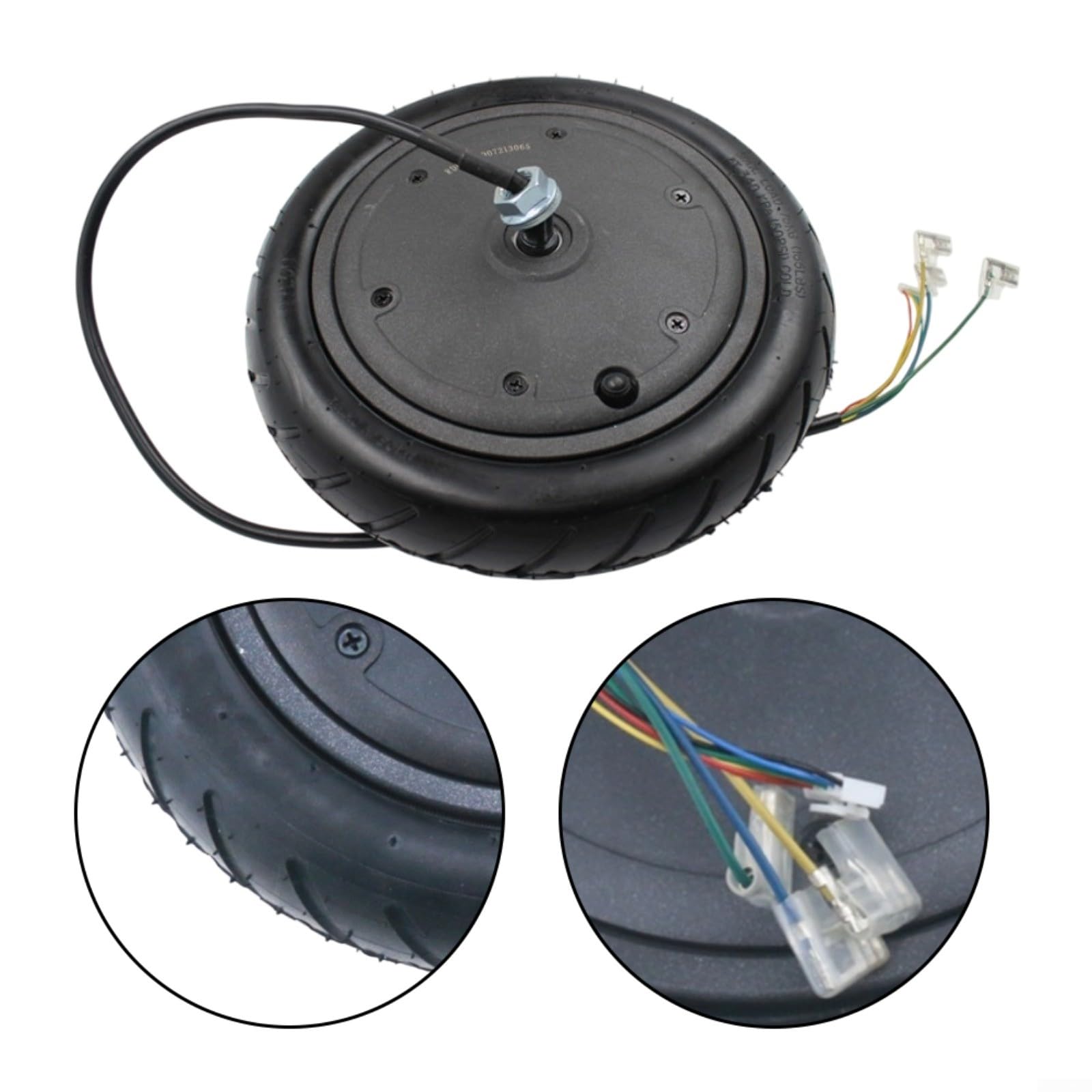 Motor de repuesto de 250 W con scooter eléctrico de neumático de 8.5 pulgadas, unidad de accionamiento de alto rendimiento, color negro