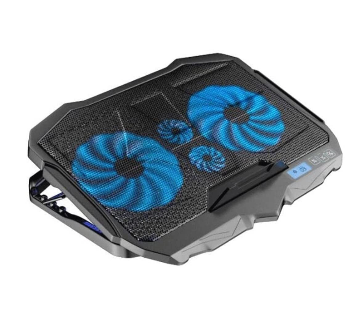 Podstawka Chłodząca Stabilny Podkładka Chłodząca Do Laptopa Z 2 Regulowanymi Wysokościami, Czterema Wentylatorami I Portami USB Odpowiednia Laptopów 12"-17" Cichy Biurko