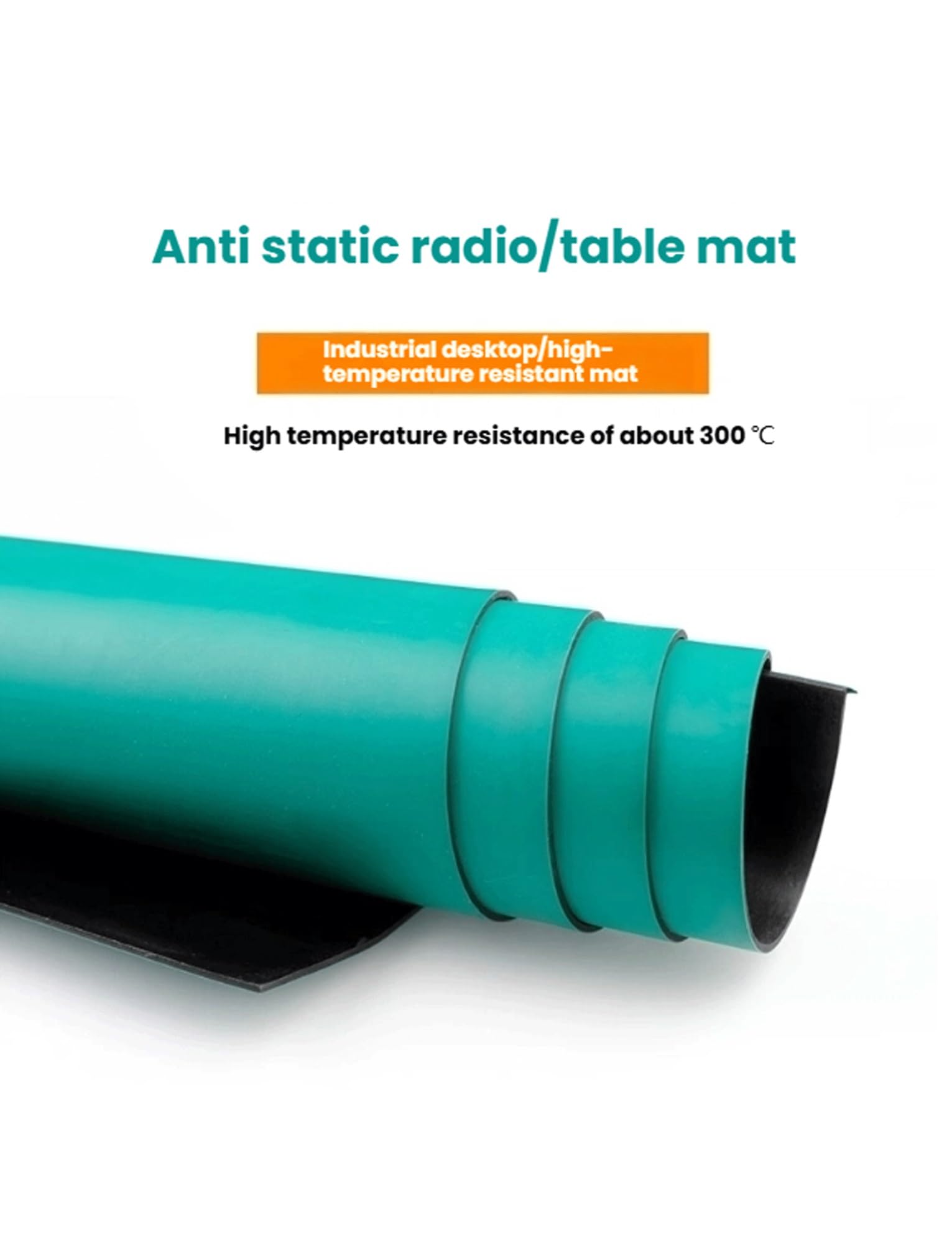 Tappetino per saldatura, Tappetino for saldatura in gomma ESD di protezione for banco da lavoro resistente al calore Verde Dimensioni multiple(40x100x0.2cm/15.6x39x0.08in)