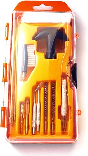 . Kit de limpieza de pistola de aire calibre 177 y .22, incluye varilla de limpieza, cepillos, trapeadores, jags, púas y adaptador de rosca