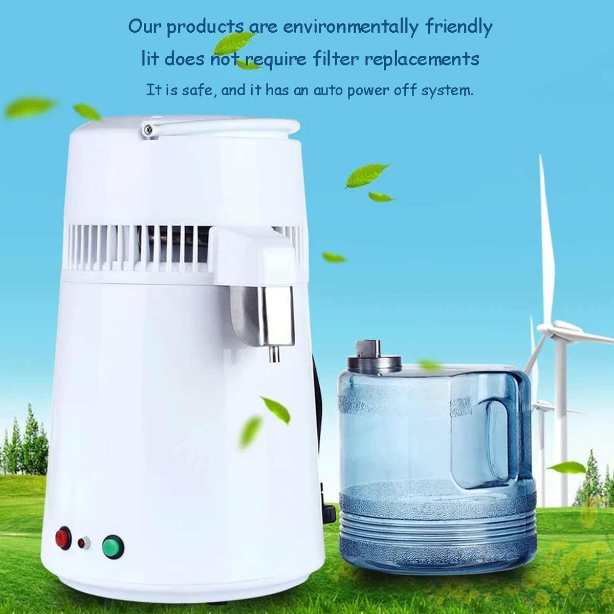 Destilador De Agua 4 L, Destilador De Agua Pura Para El Hogar, Filtro De Agua Destilada, Equipo Purificador De DestilacióN, Interior De Acero Inoxidable, ProteccióN Contra Sobrecalentamiento, 1 L/H