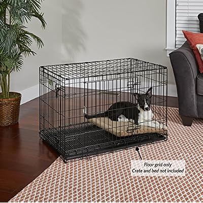 MidWest Homes for Pets Floor Grid for Dog Crate; Elevated Floor Grid Fits Models 1336TD, 1536, 1536DD, 436, 436DD, 1936, 1936DD, 1636/1636DD CURVED SLIDE BOLT LATCH, Black; Model FG36B